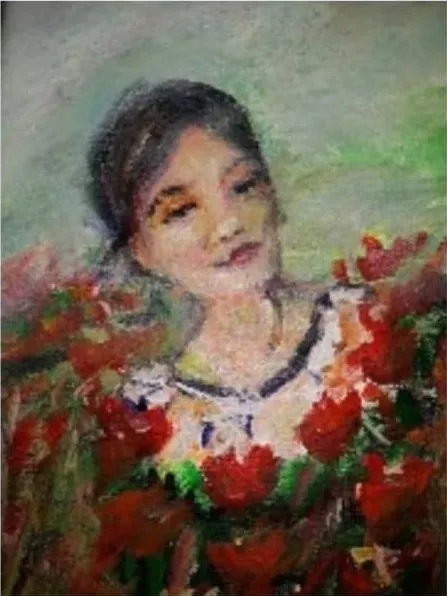 Portret cu flori